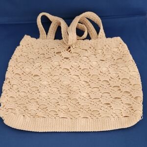 Vintage Crochet Tote Bag